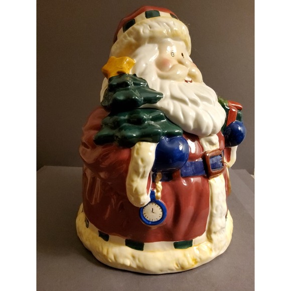 Santa Claus Ceramic Cookie Jar - Picture 3 of 5